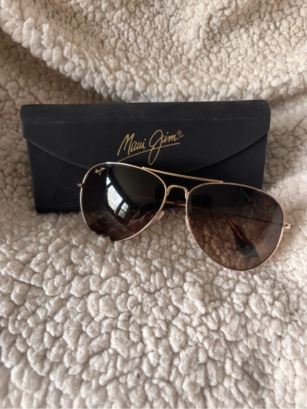Maui Jim Mavericks Titanium Polarized Aviator Sunglasses MJ264-16 Japan